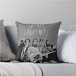 We Are Ladies T-Shirts Feminism Comedy Mask Bag Empowerment Women Throw Pillow