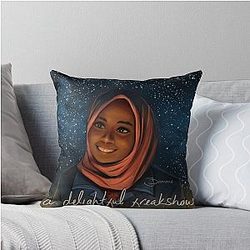 Amina from We Are Lady Parts Throw Pillow