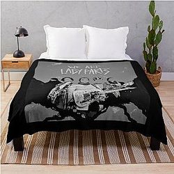 We're a Ladies' Parts logo print ladies emoji empower women Throw Blanket