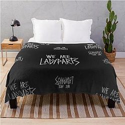 Black White Simple Ladyparts Logo Print 2021 Mysticaladyart Mask Bag Throw Blanket
