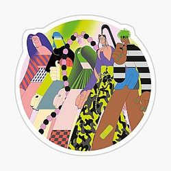 Lady Parts Band Sticker