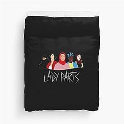 Lady Band Sticker Duvet Cover