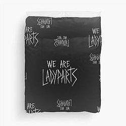 Black White Simple Ladyparts Logo Print 2021 Mysticaladyart Mask Bag Duvet Cover