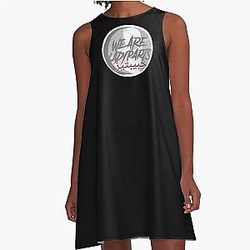 We are Ladyparts, Punk Rock, Girl Power, Muslim, Girl Rocker, Lady Part, Punk Chic A-Line Dress