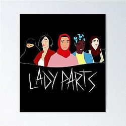 Lady Parts Band Sticker Poster