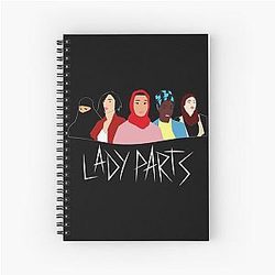 Lady Parts Band Sticker Notebook