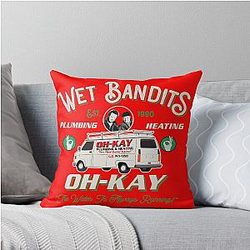 Wet Bandits Plumbing & Heating Throw Pillow