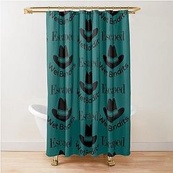 Escaped bandits shower curtain