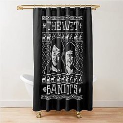 The Wet Bandits Ugly Christmas Sweater Design Shower Curtain