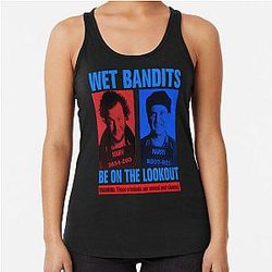 Wet Bandits Mugshot Christmas Racerback Tank Top