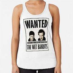 Wet Bandits Wanted Racerback Tank Top