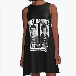 Home Alone Bandits A-Line Dress