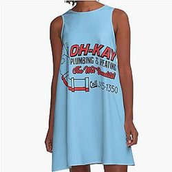 OK Plumbing Wet Bandit A-Line Dress