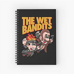 Wet Bandits T-Shirt and Wet Bandits Christmas Spiral Notebook