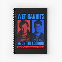 Wet Bandits Mugshot Christmas Spiral Notebook