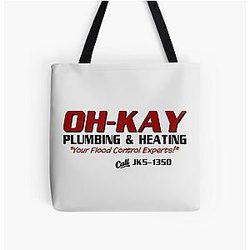 Wet Bandits Plumbing & Heating All Over Print Tote Bag
