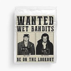 Home Alone The Wet Bandits Harry and Marv Wanted Duvet Cover