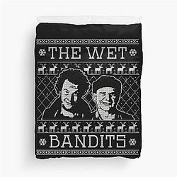 The Wet Bandits Ugly Christmas Sweater Duvet Cover