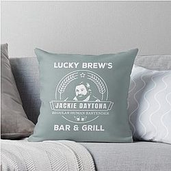 Jackie Daytona - Lucky Bar and Grill Shirt - What We Do in the Shadows Throw Pillow