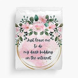 Just leave me to do my dark building on the internet - What We Do in the Shadows Duvet Cover