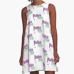 What We Do in the Shadows Nadja's Staff Nightclub Tee Magenta A-Line Dress