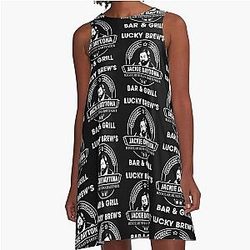 Jackie Daytona Lucky Brew Bar and Grill Shirt What We Do in the Shadows Classic A-Line Dress
