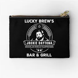 Jackie Daytona - Lucky Brews Bar and Grill Shirt - What We Do in the Shadows Zipper Pouch