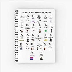 The ABCs of We Do in the Shadows Spiral Notebook