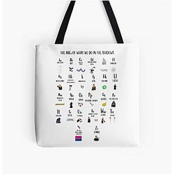 The ABCs of What We Do in the Shadows T-Shirts Over Print Tote Bag