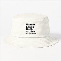 Nandor Laszlo Nadja and Colin - What We Do in the Shadows - Black Text Graphic Bucket Hat