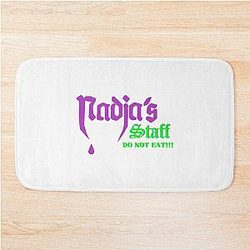What We Do In The Shadows  Nadja's Staff Nightclub Tee Magenta Lime Bath Mat