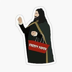 Creepy Paper - Nandor What We Do In the Shadows Fan Art Sticker
