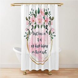 Just leave me to do my dark buildings What we do in the shadows Shower Curtain