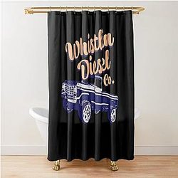 Whistlin Diesel Merch Co Logo Shower Curtain
