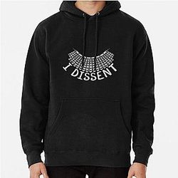 I dissent R.B.G. White Collar Pullover Hoodie