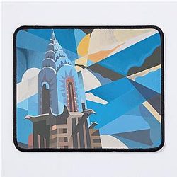 Chrysler Building White Collar Mouse Pad