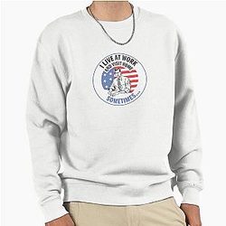 White Collar Pullover Sweatshirt