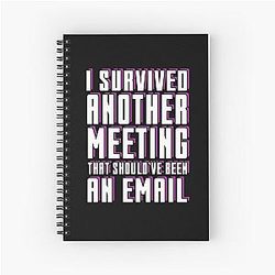 Office Workplace Funny Quote Meeting Notebook