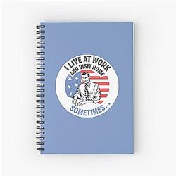 White collar I work Spiral Notebook