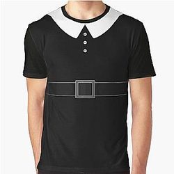 White collar witch dress with buckle Halloween Graphic T-Shirt