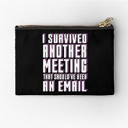 Office Humor Workplace White Collar Zipper Pouch