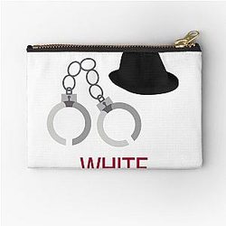 White Collar Zipper Pouch