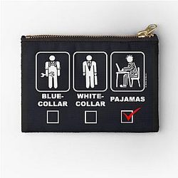 Blue collar, white collar or pajama zipper pouch