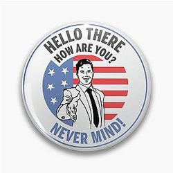 white collar sticker nice to meet you pin