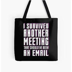 Office Humor Workplace Funny Quote White Collar All Over Print Tote Bag