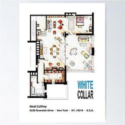 Neal Caffrey's apartment from WHITE COLLAR Poster