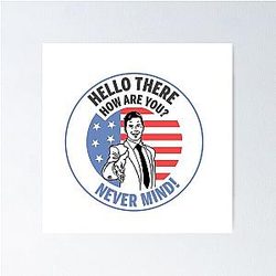 White collar nice to meet you sticker poster