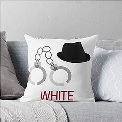 White Collar Throw Pillow