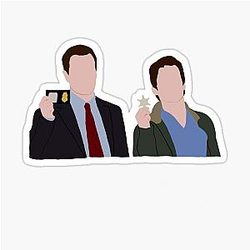 Peter Burke and Neal Caffrey White Collar USA Sticker