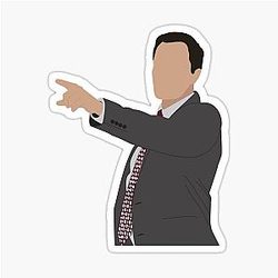 White Collar - Peter Burke Finger Point Sticker